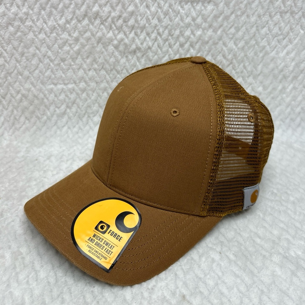 Carhartt Brown Trucker Hat with Mesh Back